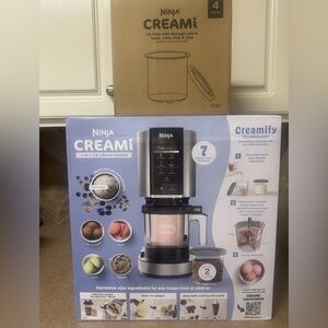 Ninja CREAMi 7-in-1 Electric Ice Cream Maker W/ Additional 4 Creami Pints